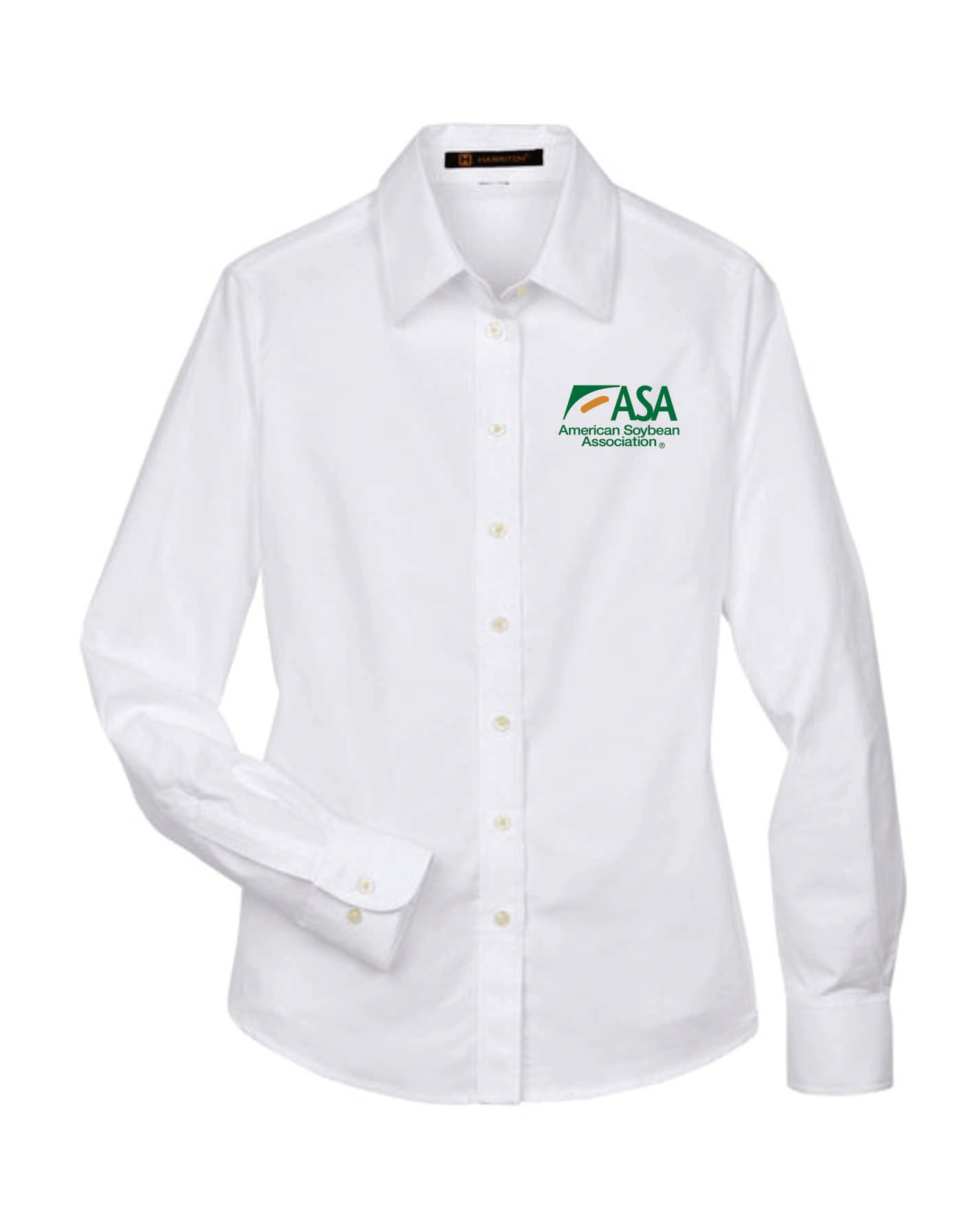 ASA Women's Harriton Long- Sleeve Oxford with Stain Release