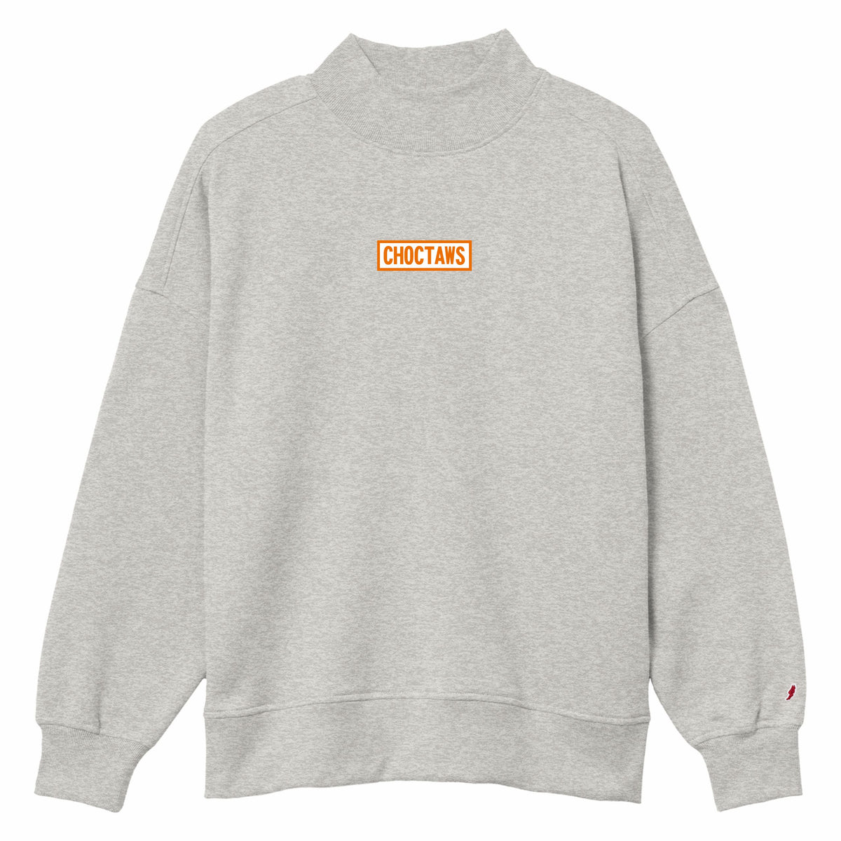 St. Jude Embroidered Mockneck Choctaws Gray