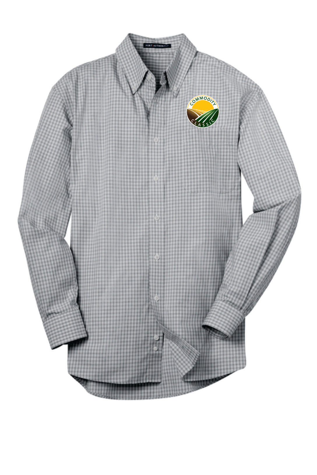 Commodity Classic Men's Charcoal Plaid Long Sleeve Shirt