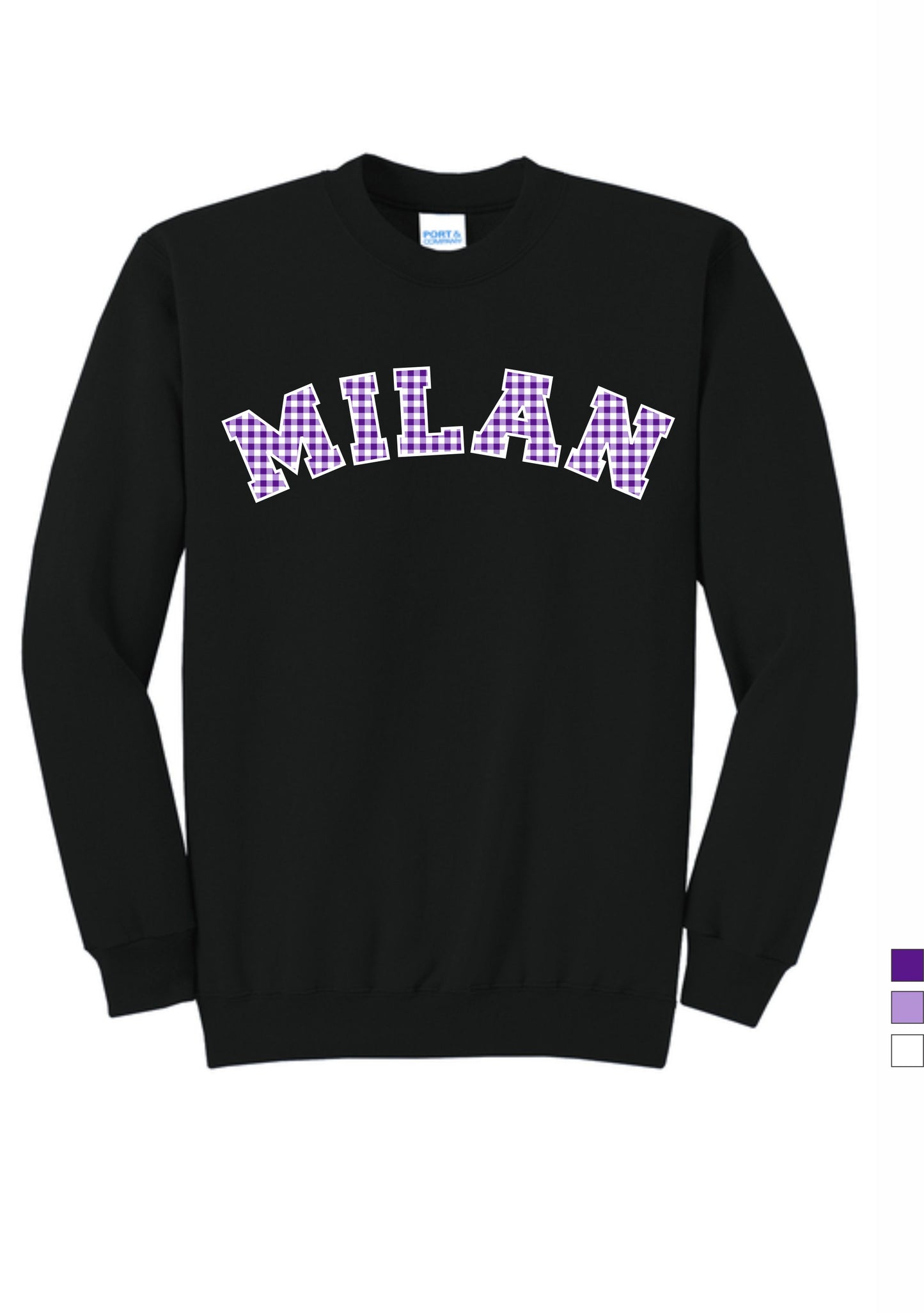 Milan Black Crewneck Sweatshirt