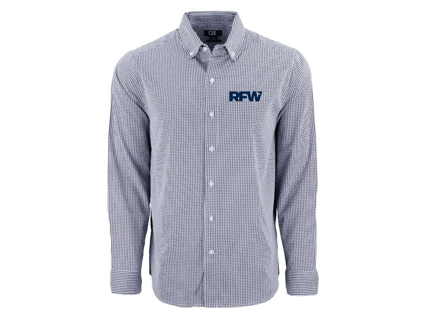 RFW Cutter & Buck Skyline Epic Confidence Recycled Gingham Long Sleeve Dress Shirt