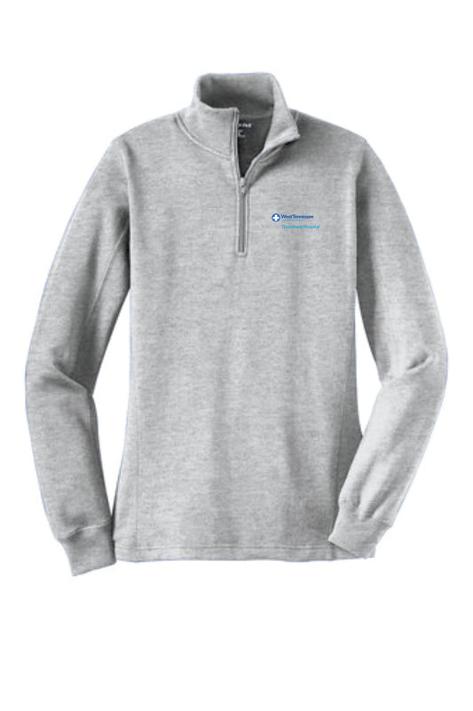 WTH Ladies 1/4 Sweatshirt- Athletic Heather