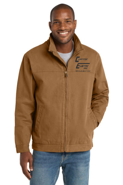 Curtis Electric Cornerstone Washed Duck Cloth Flanned Lined Jacket