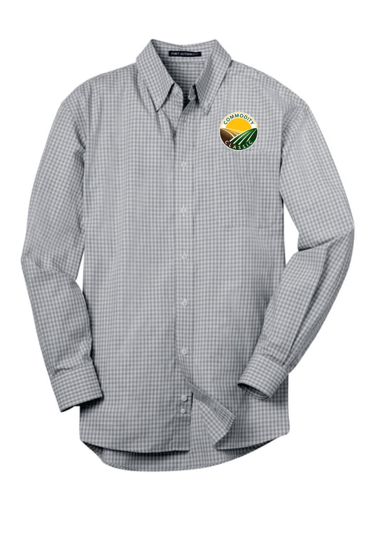 Commodity Classic Men's Charcoal Plaid Long Sleeve Shirt