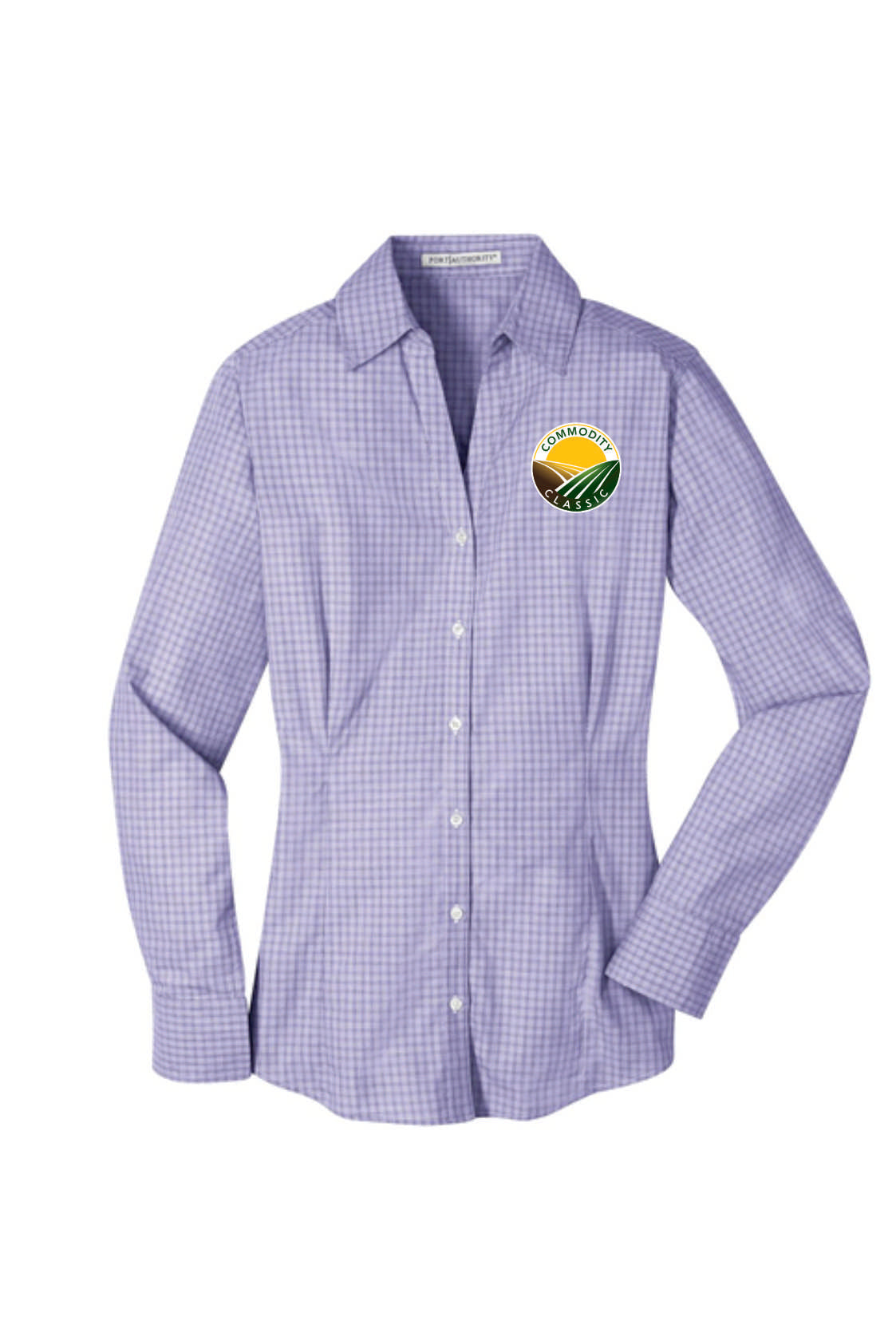 Commodity Classic Ladies' Purple Plaid Long Sleeve Shirt