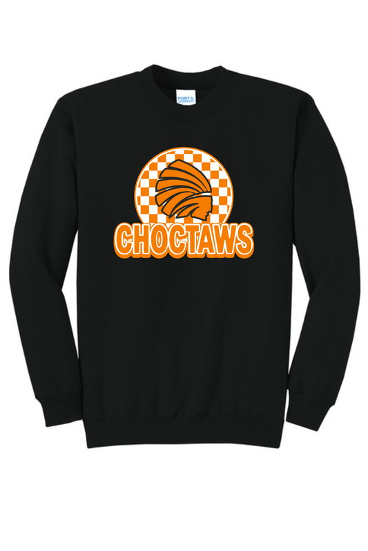 DCHS COED Black Checkerboard Crewneck Sweatshirt