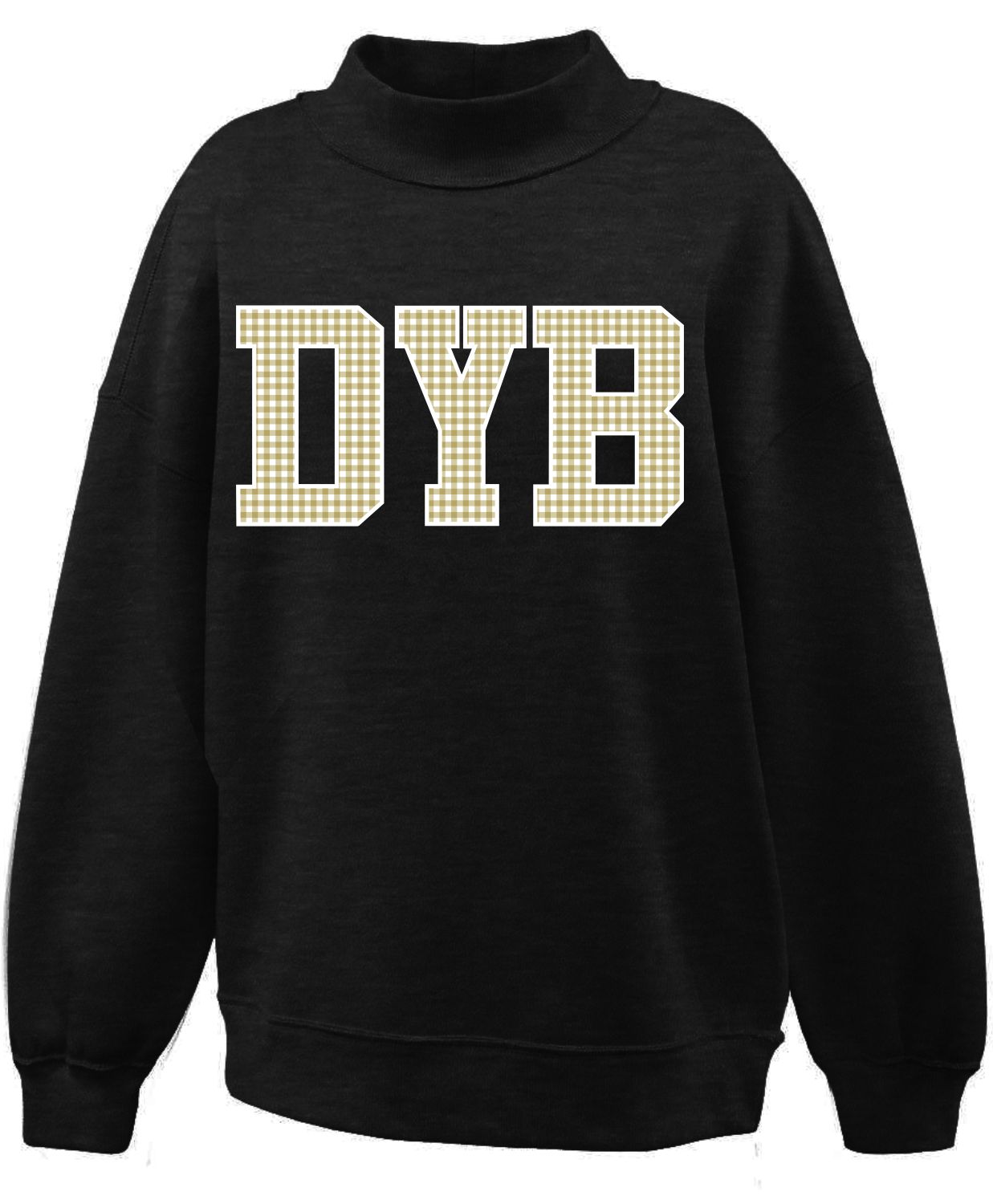 DHS DYB Gingham Mockneck Sweatshirt