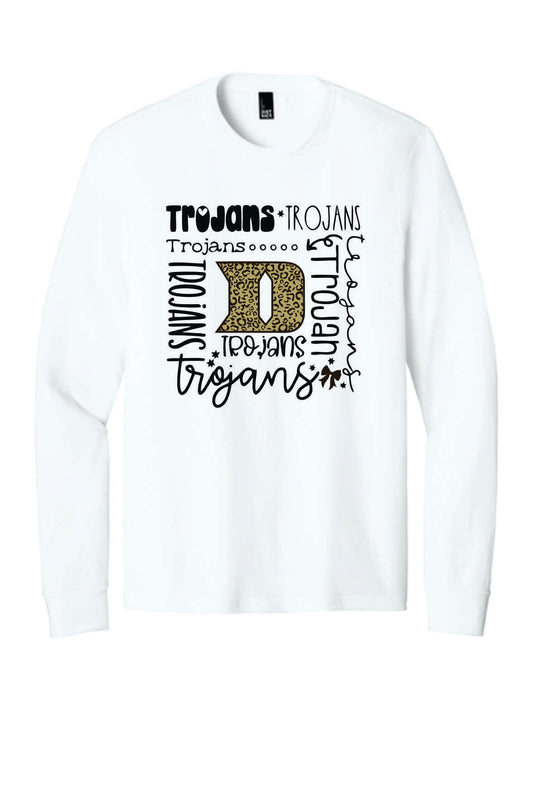 DIS WInter 2025 Girl-White Cotton Blend Long Sleeve