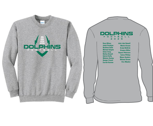 Dolphins Football Crewneck Sweatshirt