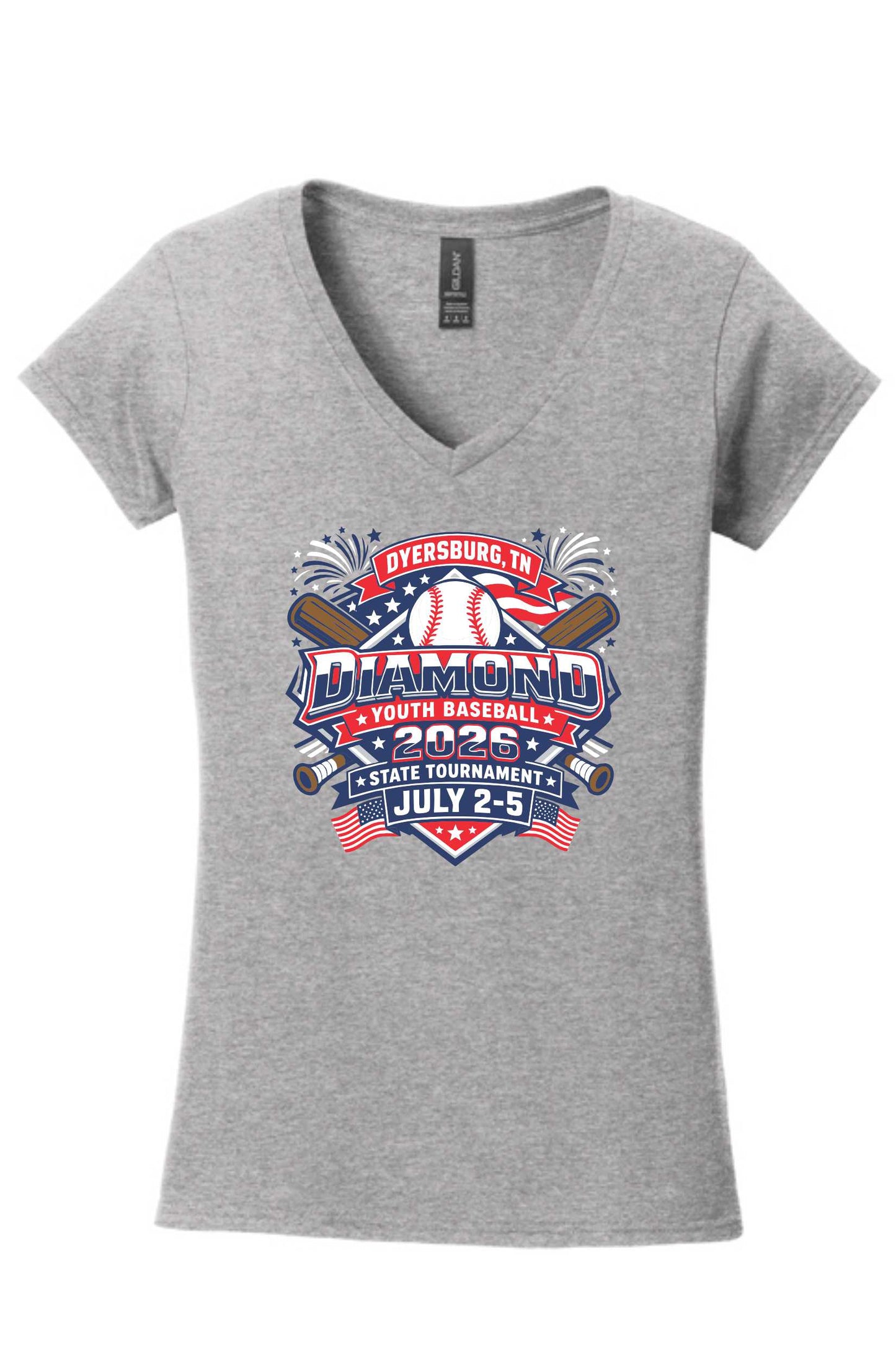 DYB 2026 State Tournament Women's V-neck Tee