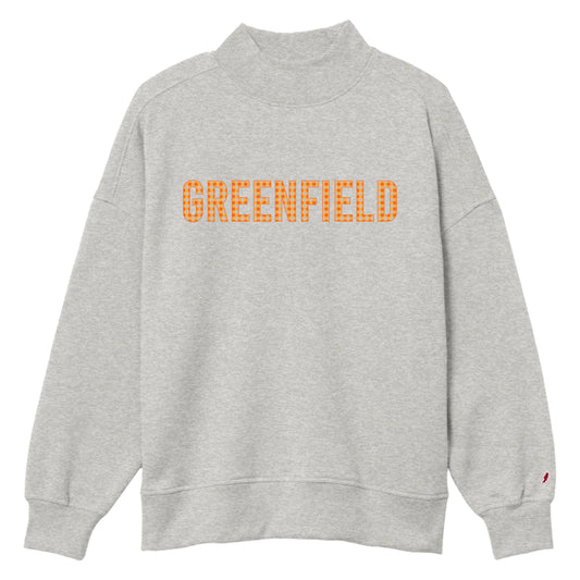 Greenfield Gray Gingham Mockneck