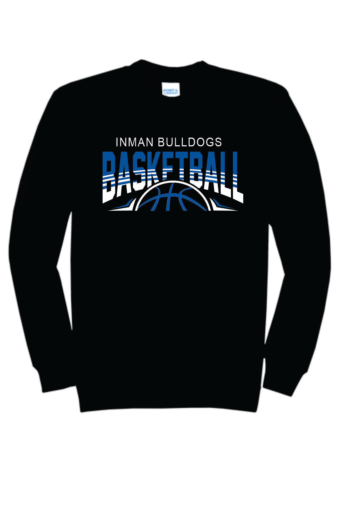 Inman Middle School Basketball Black Crewneck Sweatshirt