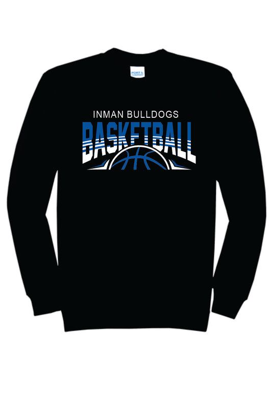 Inman Middle School Basketball Black Crewneck Sweatshirt