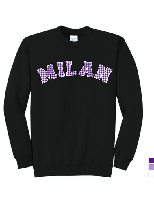 Milan Black Crewneck Sweatshirt