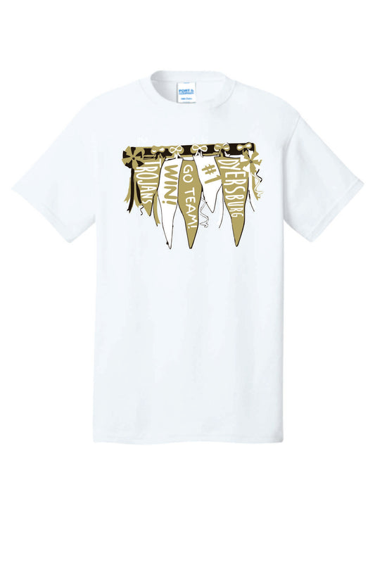 DMS Girl's Trojan Pennant with Ribbons Tee