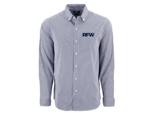 RFW Cutter & Buck Skyline Epic Confidence Recycled Gingham Long Sleeve Dress Shirt