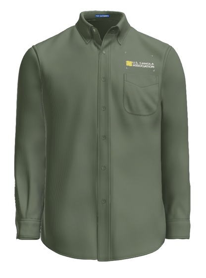 US Canola Men's Long Sleeve Easy Care Shirt
