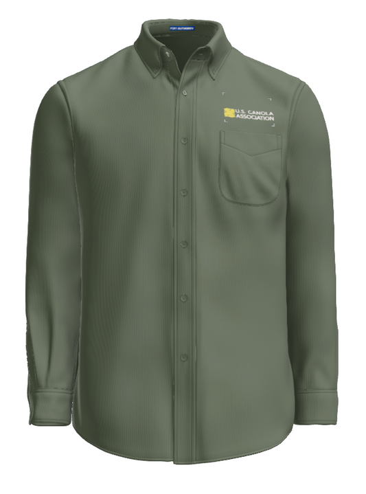 US Canola Men's Long Sleeve Easy Care Shirt