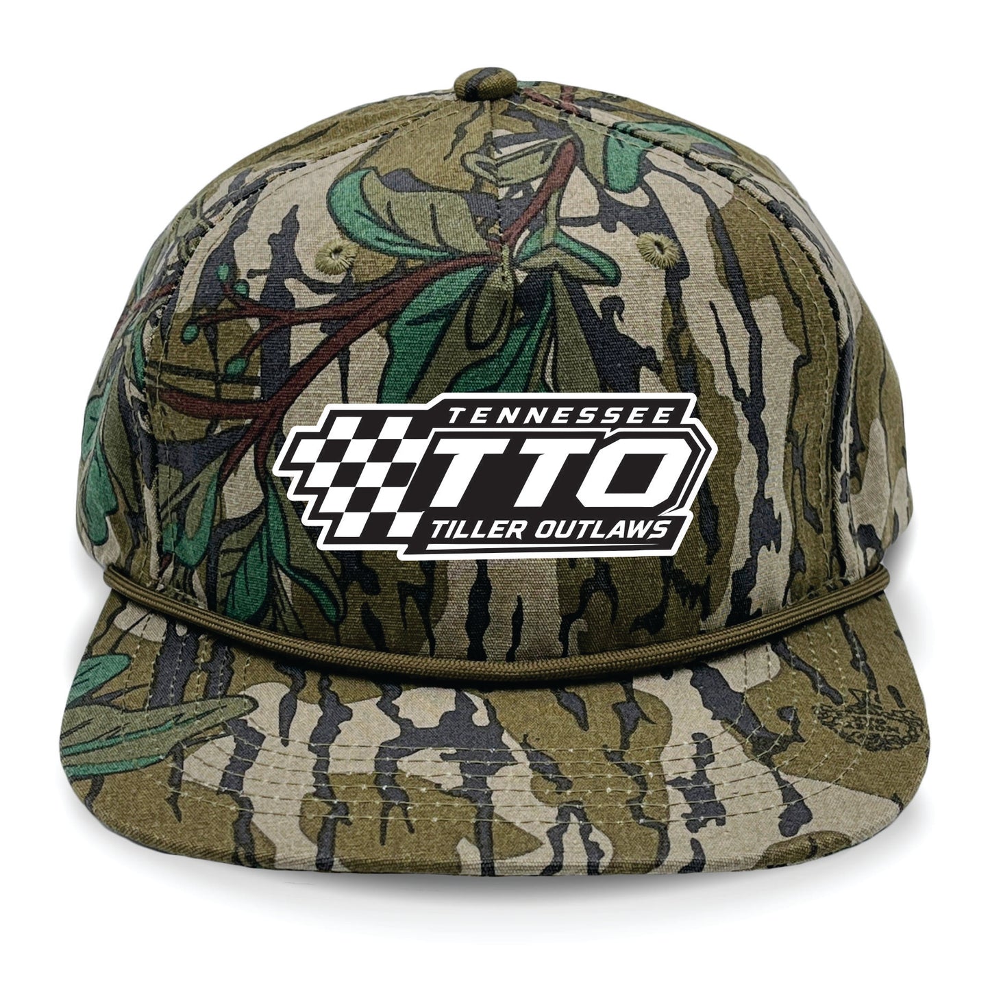 TN Tiller Outlaws Mossy Oak Greenleaf Camo Hat