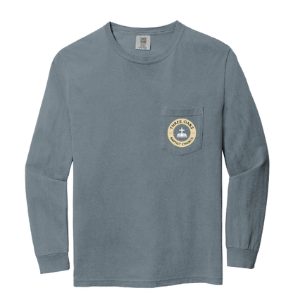 Three Oaks Baptist Comfort Colors LS Pocket Tee Design #1
